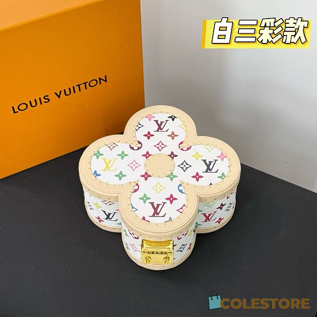 Colestore Louis Vuitton Blooming Box Monogram Coated Canvas White 24.3 x 24.3 x 10.3 cm - 1