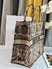 Colestore Dior Book Tote Bag Astrological/Sun & Moon Beige and Black Embroidery Motif 41.5x34.5x16cm - 4