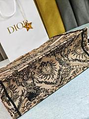 Colestore Dior Book Tote Bag Astrological/Sun & Moon Beige and Black Embroidery Motif 41.5x34.5x16cm - 3