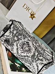 	 Colestore Dior Book Tote Bag Astrological/Sun & Moon White and Black Embroidery Motif 36.5x28x14cm - 3