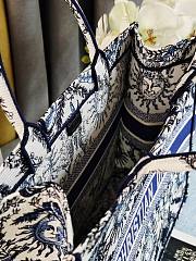 	 Colestore Dior Book Tote Bag Astrological/Sun & Moon Navy and White Embroidery Motif 41.5x34.5x16cm - 6