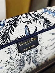 	 Colestore Dior Book Tote Bag Astrological/Sun & Moon Navy and White Embroidery Motif 41.5x34.5x16cm - 3
