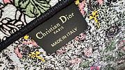 Colestore Dior Book Tote “Butterfly Around The World” Embroidery White 36.5x28x14cm  - 4