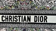 Colestore Dior Book Tote “Butterfly Around The World” Embroidery White 36.5x28x14cm  - 3