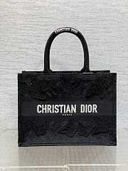 Colestore Dior Book Tote D-Lace Butterfly Motif Canvas Black 36.5x28x14cm - 1
