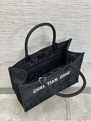 Colestore Dior Book Tote D-Lace Butterfly Motif Canvas Black 36.5x28x14cm - 5