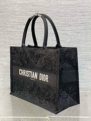 Colestore Dior Book Tote D-Lace Butterfly Motif Canvas Black 36.5x28x14cm - 3