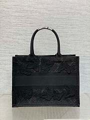 Colestore Dior Book Tote D-Lace Butterfly Motif Canvas Black 36.5x28x14cm - 4