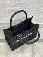 Colestore Dior Book Tote D-Lace Butterfly Motif Canvas Black 26.5 x21 x14 cm - 6