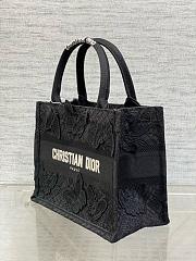 Colestore Dior Book Tote D-Lace Butterfly Motif Canvas Black 26.5 x21 x14 cm - 5