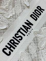 	 Colestore Dior Book Tote D-Lace Butterfly Motif Canvas White 36.5x28x14cm - 2
