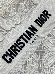 	 Colestore Dior Book Tote D-Lace Butterfly Motif Canvas White 26.5 x21 x14 cm - 2