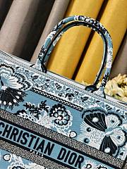 Colestore Dior Book Tote Butterfly Bandana Motif Canvas Blue 41.5x34.5x16cm - 6