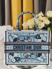 Colestore Dior Book Tote Butterfly Bandana Motif Canvas Blue 36.5x28x14cm  - 1