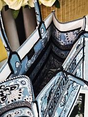 Colestore Dior Book Tote Butterfly Bandana Motif Canvas Blue 36.5x28x14cm  - 2