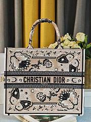 Colestore Dior Book Tote Butterfly Bandana Motif Canvas Beige 41.5x34.5x16cm - 1
