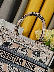 Colestore Dior Book Tote Butterfly Bandana Motif Canvas Beige 36.5x28x14cm  - 5
