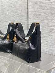 Colestore Dior Medium Voyage Bag Black Flat Macrocannage Crinkled Calfskin 28x18x12cm - 6
