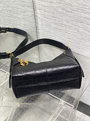 Colestore Dior Medium Voyage Bag Black Flat Macrocannage Crinkled Calfskin 28x18x12cm - 4