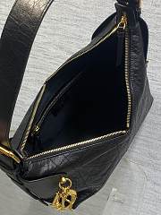 Colestore Dior Medium Voyage Bag Black Flat Macrocannage Crinkled Calfskin 28x18x12cm - 2