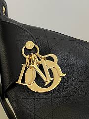 Colestore Dior Medium Voyage Bag Black Flat Macrocannage Grained Calfskin 28 x 18 x 12 cm - 3