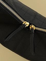 Colestore Dior Medium Voyage Bag Black Flat Macrocannage Grained Calfskin 28 x 18 x 12 cm - 4