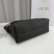 Colestore Dior Large Voyage Bag Black Flat Macrocannage Grained Calfskin 34 x 22 x 13cm - 6