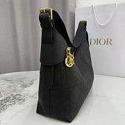 Colestore Dior Large Voyage Bag Black Flat Macrocannage Grained Calfskin 34 x 22 x 13cm - 5