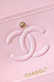 Colestore Chanel Flap bag  Shiny Lambskin & Gold Plated Metal Light Pink 25.5x15.5x6.5cm - 4