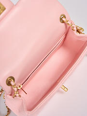 Colestore Chanel Mini flap bag Shiny Lambskin & Gold Plated Metal Light pink 13x20x7cm - 2