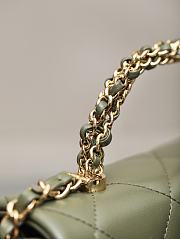 Colestore Chanel Mini Flap Bag with Top Handle Army Lambskin 25x17x8cm - 6