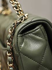 Colestore Chanel Mini Flap Bag with Top Handle Army Lambskin 25x17x8cm - 4