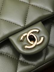 Colestore Chanel Mini Flap Bag with Top Handle Army Lambskin 25x17x8cm - 3