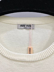 Colestore Miu Miu Logo Embellished Rhinestone Tank Top Green - 5