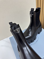  Colestore Prada Black Monolith Brushed Leather Chunky Chelsea Boots - 4