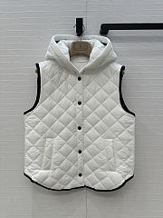 Colestore Brunello Cucinelli Quilted Nylon Padded Thermal Hooded Vest White - 1