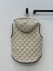 Colestore Brunello Cucinelli Quilted Nylon Padded Thermal Hooded Vest Neutrals - 3
