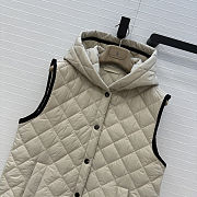 Colestore Brunello Cucinelli Quilted Nylon Padded Thermal Hooded Vest Neutrals - 2