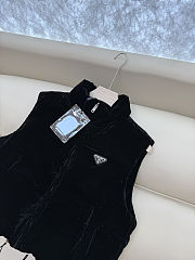 Colestore Prada Black Velvet Down Vest - 4