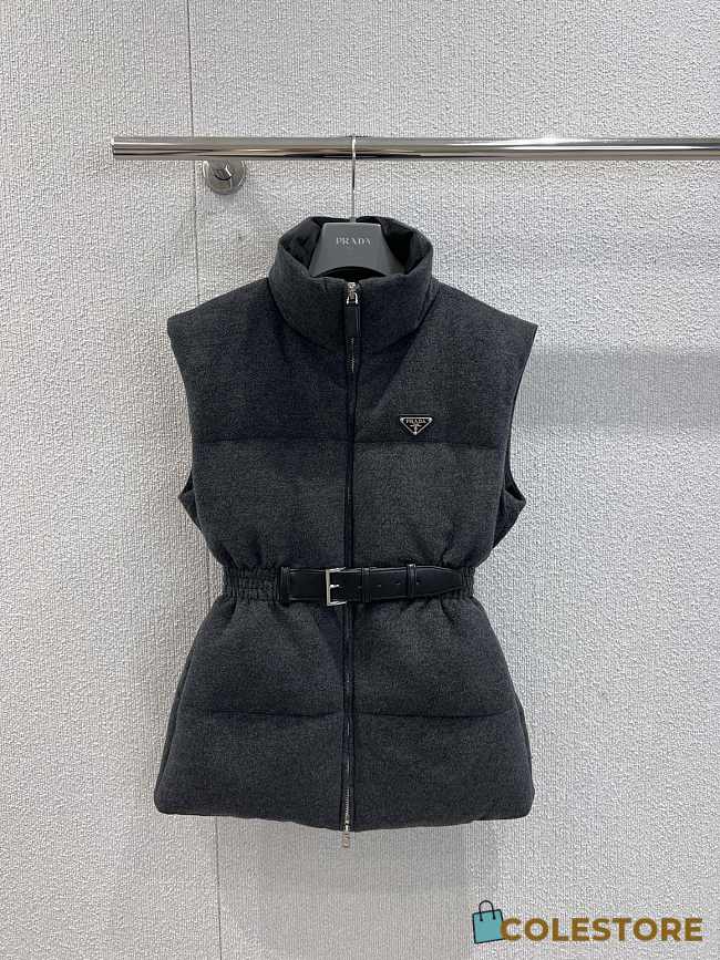 Colestore Prada Slate Gray Loden Down Vest - 1
