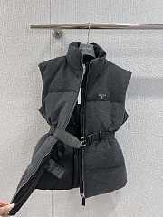 Colestore Prada Slate Gray Loden Down Vest - 2