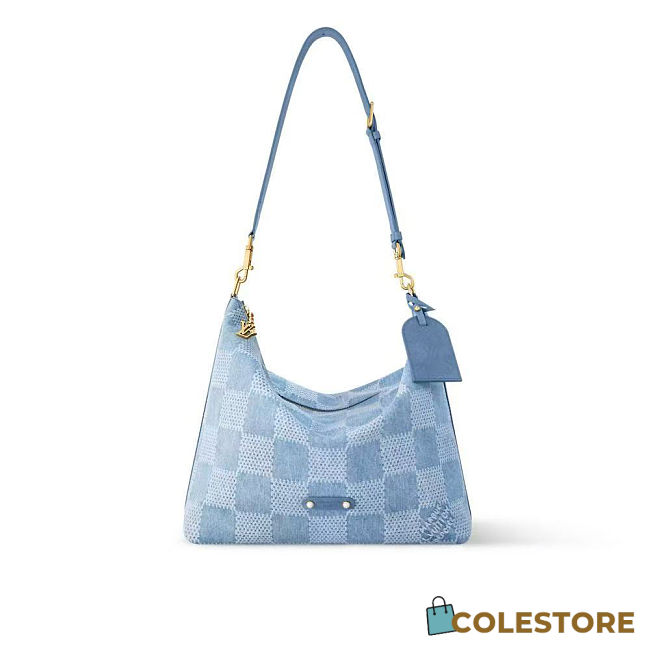 Colestore Louis Vuitton Vagabond Hobo Damier Denim Blue 38x35x12cm - 1