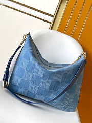 Colestore Louis Vuitton Vagabond Hobo Damier Denim Blue 38x35x12cm - 4