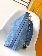 Colestore Louis Vuitton Vagabond Hobo Damier Denim Blue 38x35x12cm - 3