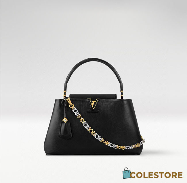 Colestore Louis Vuitton Capucines MM Souple Calfskin Leather Black 33 x 24 x 12 cm - 1