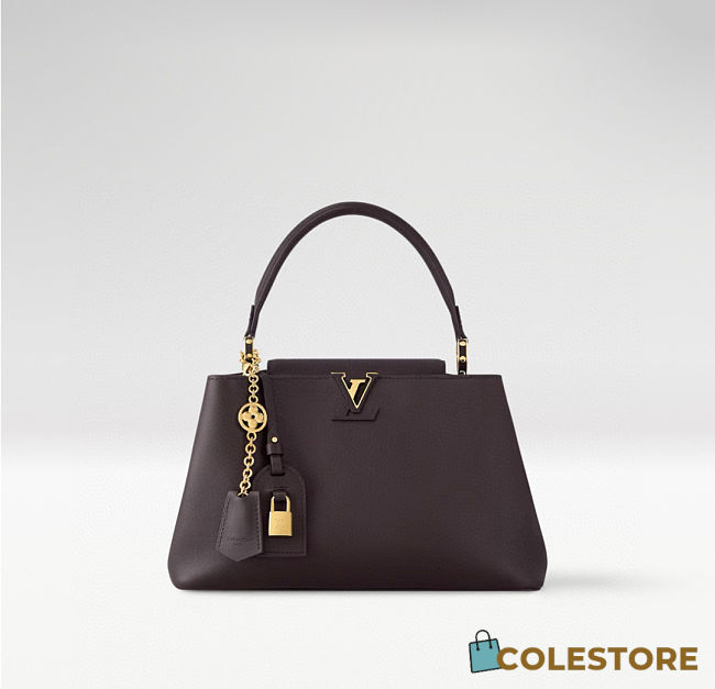Colestore Louis Vuitton Capucines MM Souple Calfskin Leather Chocolate 33 x 24 x 12 cm - 1