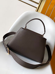 Colestore Louis Vuitton Capucines MM Souple Calfskin Leather Chocolate 33 x 24 x 12 cm - 5