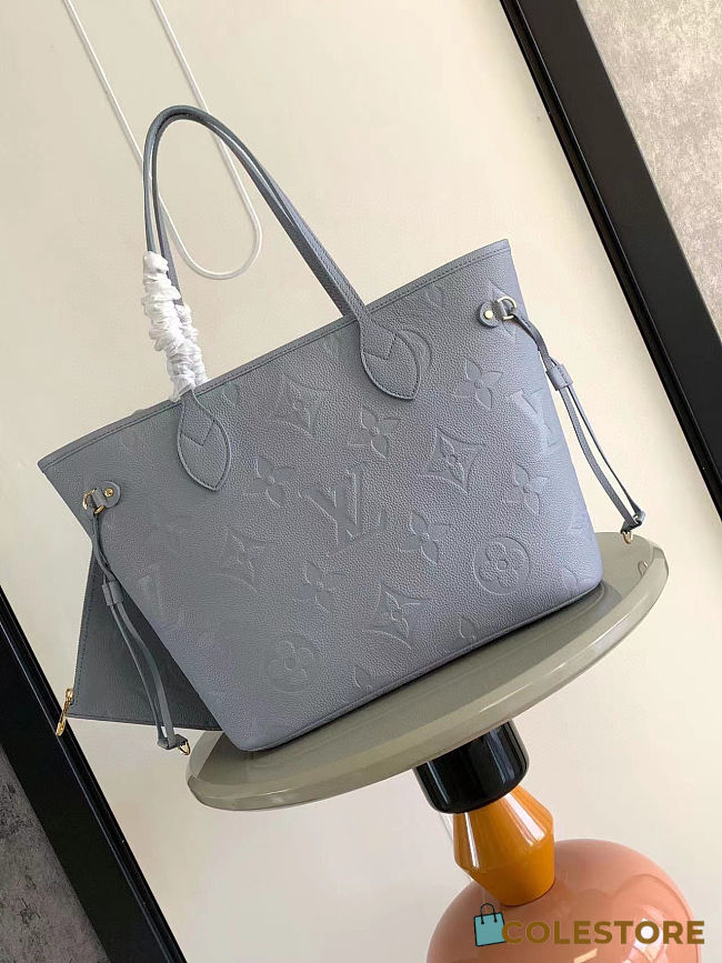 	 Colestore Louis Vuitton Neverfull MM Light Grey 31 x 28 x 14 cm - 1