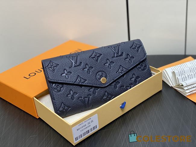 Colestore Louis Vuitton Sarah Monogram Empreinte Navy Wallet 19 x 10.5 x 2cm - 1