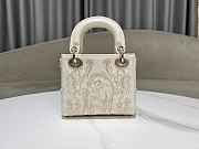 Colestore Dior Mini Lady Dior Bag White Calfskin with Gold 17×15×7cm - 5